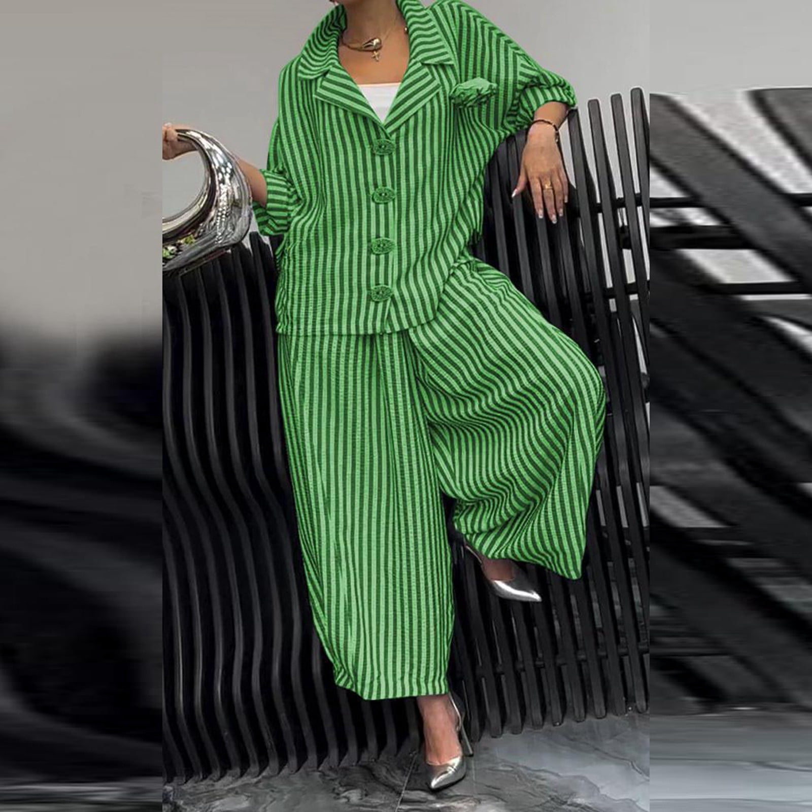 Round Neck Casual Loose Suit main image 1