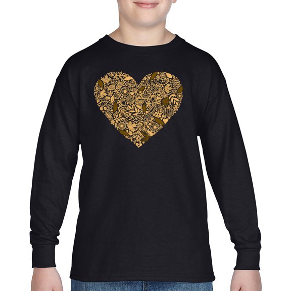 Fall Vibes - Boy's Word Art Long Sleeve T-Shirt