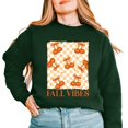 thumbnail image 1 of Fall Vibes Checked Pumpkins - Women's Graphic Sweatshirt, 1 of 20