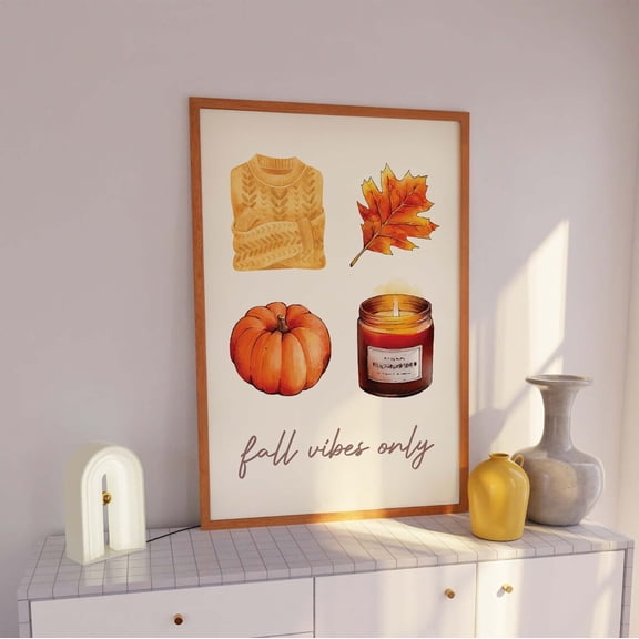 Fall Vibes Cozy Autumn Poster