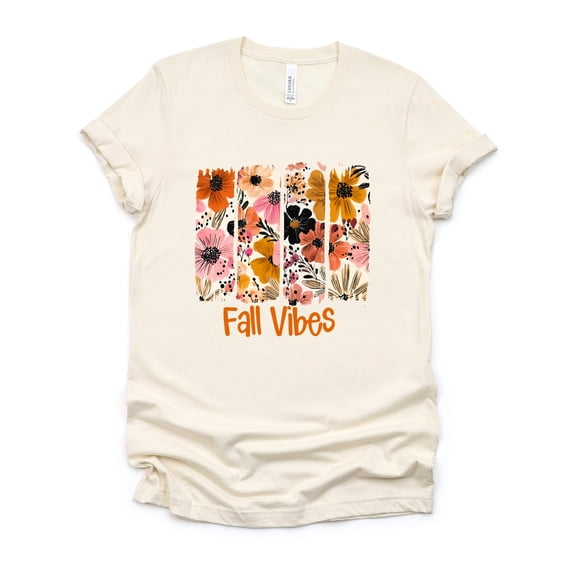 Fall Vibes Floral - Women's Short Sleeve Graphic T-Shirt