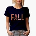 thumbnail image 1 of Fall Vibes, Merch Gift, Navy Blue T-Shirt, Large, 1 of 5