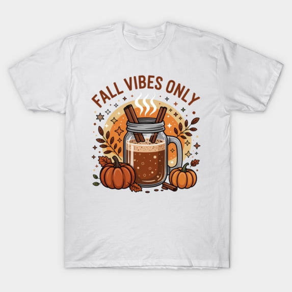 Fall Vibes Only Funny Autumn Retro Season Pumpkin Spice Sweater Weather H1450 Unisex T-Shirt, Up to 5XL
