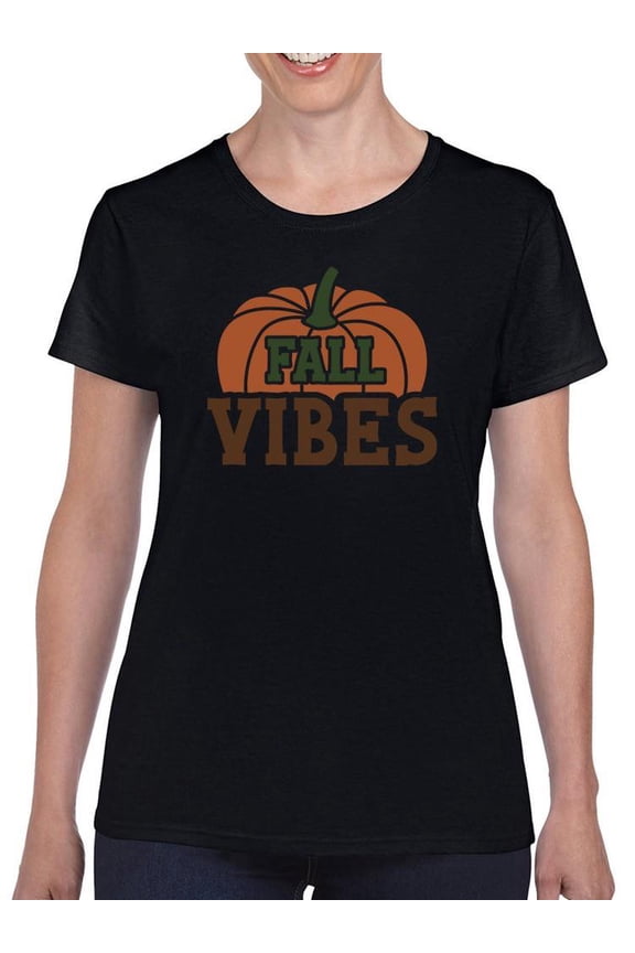 Fall Vibes Pumpkin Patch T-Shirt Women -Image by Shutterstock, Female x-Large