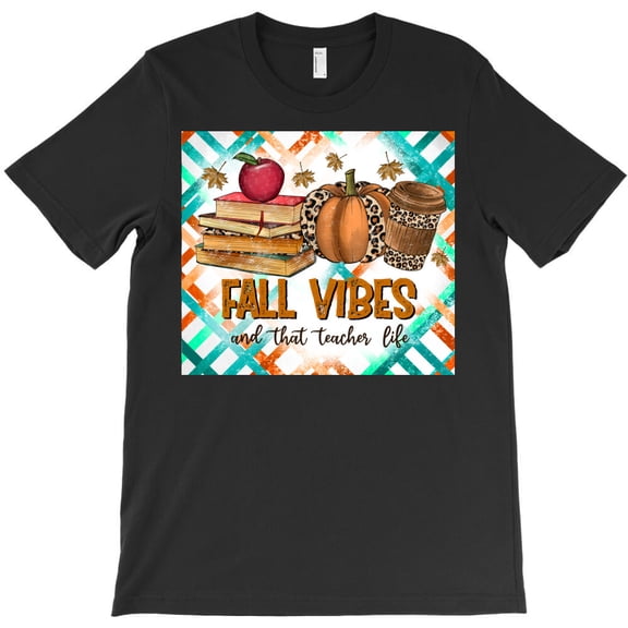Fall Vibes, Simple Bold Autumn Seasonal Graphic Design For - Everyday Gift G6894 Unisex T-Shirt, Up to Size 5XL