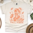 thumbnail image 1 of Fall Vibes Skeleton Tee | Autumn Coffee Shirt | Unisex Casual T-Shirt, Natural, Size 2XL, 1 of 6