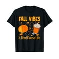thumbnail image 1 of Fall Vibes and Nurse Life Pumpkin Spice Autumn Nurse Fall Black T-Shirt, 1 of 5