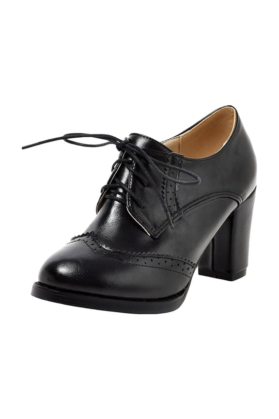 Fall Vintage Mary Jane Dress Boots for Women Retro Leather Oxfords Chunky Block High Heels Short Combat Ankle Booties