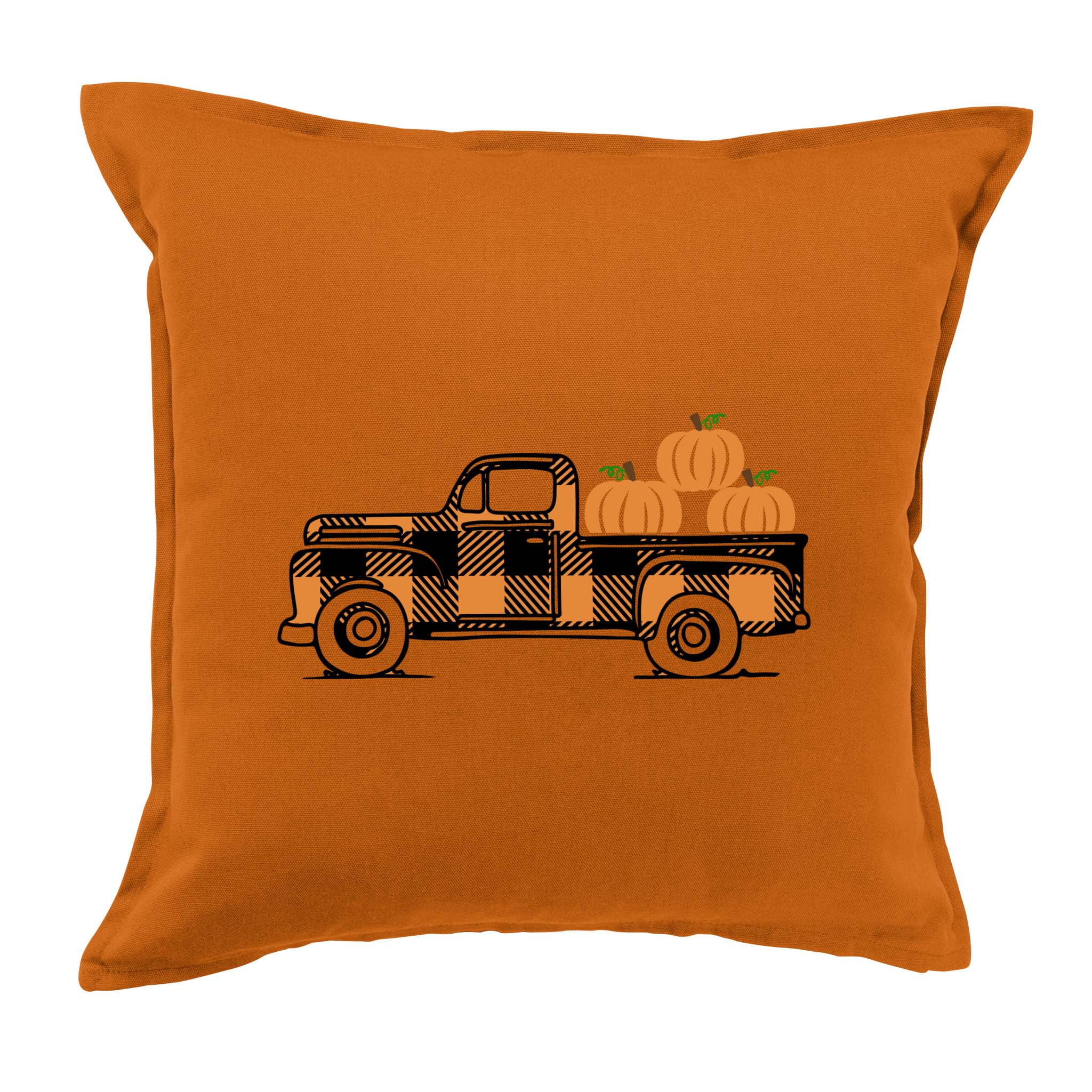 Fall Vintage Plaid Truck Decorative Throw Pillow Cover 20