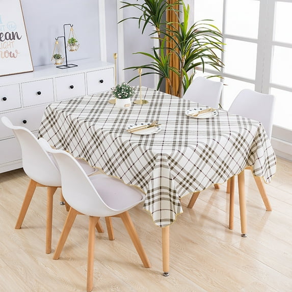 Fall Vinyl Tablecloth with Flannel Backing Waterproof Oil-Proof, Resistant Wipeable Composite Tablecloth Rectangle or Square Table Cover for Indoor and Outdoor (Flowers, 54X72 Inch)