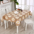 thumbnail image 1 of Fall Vinyl Tablecloth with Flannel Backing Waterproof Oil-Proof, Resistant Wipeable Composite Tablecloth Rectangle or Square Table Cover for Indoor and Outdoor (Flowers, 54X72 Inch), 1 of 4