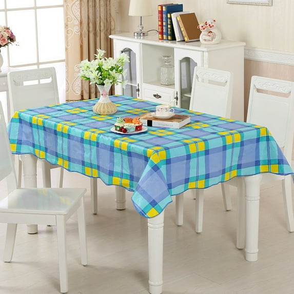 Fall Vinyl Tablecloth with Flannel Backing Waterproof Oil-Proof, Resistant Wipeable Composite Tablecloth Rectangle or Square Table Cover for Indoor and Outdoor (Flowers, 54X72 Inch)