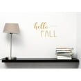 thumbnail image 1 of Fall Wall Stickers Hello Fall Vinyl Lettering Art Decals Autumn Home Decor 12x8-Inch Rust Orange, 1 of 1