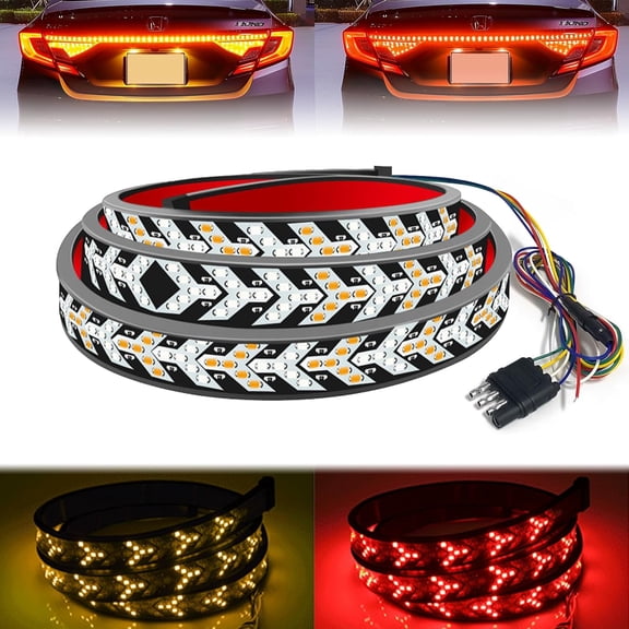 Fall Warning Signal Driving Light Strip, Car LED Brake Light Strip, Truck Bed Lights, Decorative Tailgate Lights Bar for Car, Men Gifts