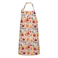 thumbnail image 1 of Fall Watercolor Autumn Leaves Pattern Apron-Garden Aprons for Women with Pockets-Cotton Linen Waterproof Kitchen Cooking Gardening Aprons Adjustable for Kitchen,Cooking,BBQ and Salon 33"x27", 1 of 7