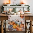 thumbnail image 1 of Fall Watercolor Table Runner, Autumn Thanksgiving Kitchen Dining Table Decoration for Home Party Decor 13x36 Inches, 1 of 9