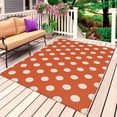 thumbnail image 1 of Fall Wave Point Outdoor Rug for Patio/Deck/Porch, Non-Slip Large Area Rug 6 x 9 Ft, Modern Minimalist Geometric Orange Indoor Outdoor Rugs Washable Area Rugs, Reversible Camping Rug Carpet Runner, 1 of 8
