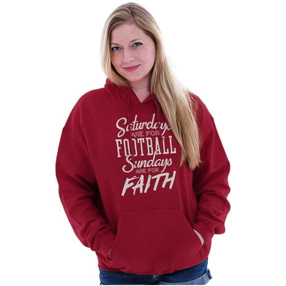 Fall Weekends for Football Faith Women Plus Size Hoodie Brisco Brands 2X