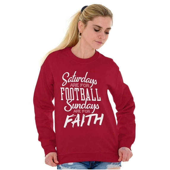 Fall Weekends for Football Faith Women Plus Size Sweatshirt Brisco Brands 2X