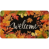Fall Welcome Doormat 30x17 Inch Fall Leaves Front Door Mat Indoor Outdoor Entrance Floor Mats Non-Slip Washable Seasonal Autumn Thanksgiving Home Decor Rugs