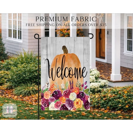 Fall Welcome Flag Personalized Pumpkin Flag Fall Yard Flag Housewarming Gifts Pumpkin Porc