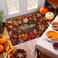 thumbnail image 1 of Fall Welcome Maple Leaves Decorative Doormat,Fall Pumpkins Maple Leafs Door mat Indoor Outdoor Entrance Floor Mat Non Slip Autumn Entry Mat for Thanksgiving Porch Front Door Decor 23.62*15.75in(C), 1 of 6