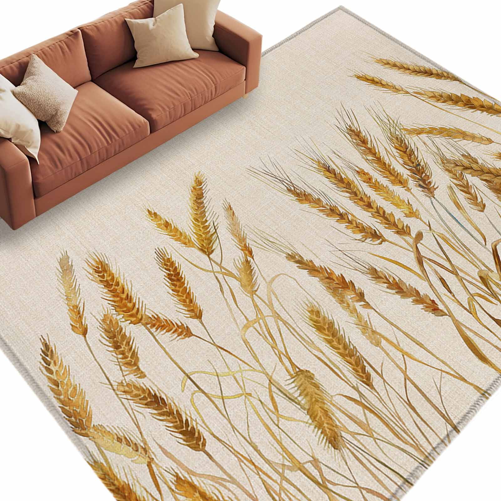 Fall Wheat Large Area Rugs for Bedroom Living Room, Soft Non Slip ...