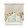 thumbnail image 1 of Fall Wheat Swag Valances for Windows, Autum Botanical Rustic Yellow Orange Rod Pocket Sheer Valances for Small Windows, Swag Toppers Light Filtering for Kitchen Living Room 2 Panels 36''x36'', 1 of 4