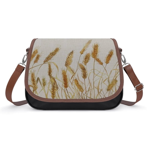 Fall Wheat Vintage Crossbody Bag for Women Medium Leather Hobo Bags Shoulder Bag Classic City Leather Satchels