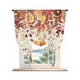 thumbnail image 1 of Fall White Pumpkin Tie Up Curtains for Windows 45 Inch Length Balloon Curtains Kitchen Adjustable Balloon Window Shade Thanksgiving Orange Leaves Country Tie Up Bathroom Curtain Window 52"x45", 1 of 6