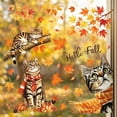 thumbnail image 1 of Fall Window Clings, Fall Leaves Wall Stickers & Watercolor Cats, Pumpkin Autumn Window Clings Set, Peel and Stick Removable Falls Wall Stickers Decals for Home, Living Room Glass Door Halloween, 1 of 5