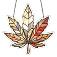 thumbnail image 1 of Fall Window Suncatcher, Stained Glass Style Acrylic Maple Leaf Hanging Ornament, Harvest Seasonal Wall, Porch & Balcony Home Decor, 1 of 7