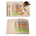 thumbnail image 1 of Fall Wine Barrel Retro Table Mat Holiday Kitchen Dining Table Decor Placemat Wedding Party Decor Table Napkin, 1 of 4