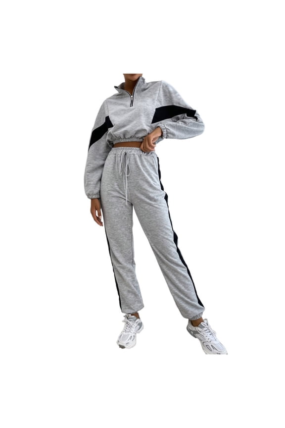 Fall Winter 2024 Women's Casual Sports Legging Suit Fashion Trousers Outfit Comfortable Stretchy Workout Jogger Set Athletic Wear