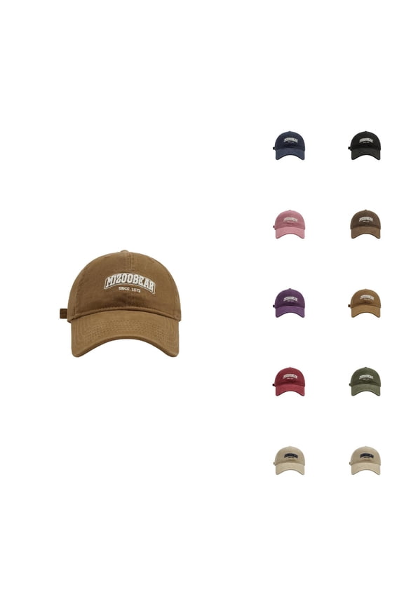 Fall Winter Baseball Cap for Men – Soft Brushed Embroidered Dad Hat with Wide Brim, Vintage Fitted Cap for Outdoor Activities, Casual Fashionable Headwear