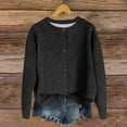 thumbnail image 1 of Fall Winter Cardigan Sweaters for Women, Oversized Button up Knitted Jackets Casual Loose Open Front Outerwear New Cardigan Sweaters for Women Plus Size Black L, 1 of 4