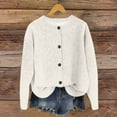 thumbnail image 1 of Fall Winter Cardigan Sweaters for Women, Oversized Button up Knitted Jackets Casual Loose Open Front Outerwear New Lightweight Fall Cardigan for Women Beige XL, 1 of 4