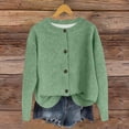 thumbnail image 1 of Fall Winter Cardigan Sweaters for Women, Oversized Button up Knitted Jackets Casual Loose Open Front Outerwear New Green S, 1 of 4