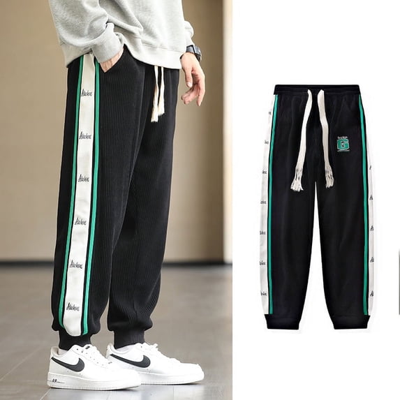 Fall/Winter Corduroy Sweatpants Men Baggy Joggers Fashion Letter Embroidery Big Size Trousers Male Casual Harem Pants 8XL