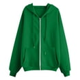 thumbnail image 1 of Fall Winter Fleece Hoodies for Womens Comfort Casual Long Sleeve Thermal Sweater Hooded Open Front Full-Zip Lounge Warm Sweatshirt with Pockets, 1 of 3