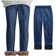 thumbnail image 1 of Fall Winter Girls Elastic Pants Fashion Printed Brushed Warm Casual Plush Leggings Crossover Leggings For Girl Athletic Leggings 7/8 Girls Capri Pants, 1 of 8