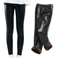 thumbnail image 1 of Fall Winter Girls Elastic Pants Fashion Solid Color Brushed Warm Casual Plush Leggings Crossover Leggings For Girl Eco-Friendly Bamboo Leggings Athletic Leggings Girl High Waist, 1 of 7