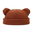 thumbnail image 1 of Fall Winter Hats For Women Men Street Fashion Bear Ear Hop Hat Warm Thickened Cap Unisex Brimless Cap, 1 of 3