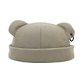 thumbnail image 1 of Fall Winter Hats For Women Men Street Fashion Bear Ear Hop Hat Warm Thickened Cap Unisex Brimless Cap, 1 of 3