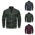 thumbnail image 1 of Fall Winter Jackets for Men 2025 Long Sleeve Lightweight Loose Fit Casual Zip Up Jacket Outerwear Coat, 1 of 3