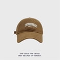 thumbnail image 1 of Fall And Winter MIZOOBEAR Sanded Three Embroidery Soft Top Baseball Cap Men's Wide Brim Face Cap Marriage Hat Who Hat Damn Baseball Cap Snap Back Hats for Men Plain Hats N E D Hat Brick Layer Hat, 1 of 3