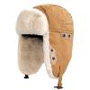 Fall Winter Men Women Outdoor Warm Lei Feng Cap Riding Ear Protection Cap Cold-Proof Pullover Cap Thickened Hat,Khaki 2,One Size