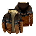 thumbnail image 1 of Fall Winter Men's Hooded Long Sleeve Pocket Plus Size Sweatshirt Jacket, 1 of 2