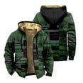 thumbnail image 1 of Fall Winter Men's Hooded Long Sleeve Pocket Plus Size Sweatshirt Jacket, 1 of 2