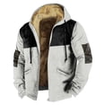 thumbnail image 1 of Fall Winter Men's Hooded Long Sleeve Pocket Plus Size Sweatshirt Jacket, 1 of 2